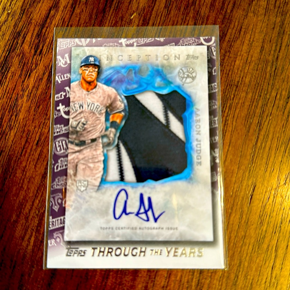 Aaron Judge 2021 Topps 2017 Inception #TTY-25 Through the Years Patch Auto RP
